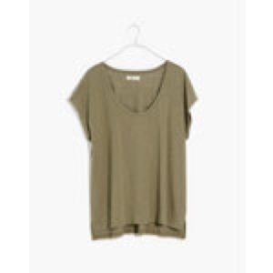 Madewell Linen-Blend U-Scoop Tee